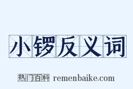 小锣反义词是什么意思的图片